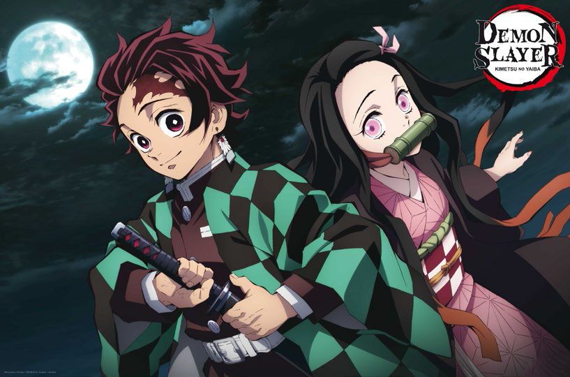 Demon Slayer - Tanjiro & Nekuko - Moonlight Poster