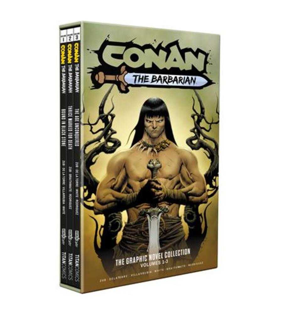 Conan The Barbarian TPB Volume 01 03 Slipcase Set Direct Market Edition Jae Lee Cover (Mature) (NM)