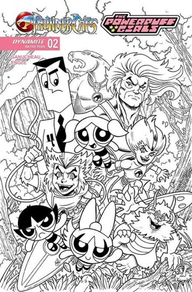 Thundercats Powerpuff Girls #2 Cover L Inc 1:5 Ken Haeser Foc Bonus Line Art Variant (NM)
