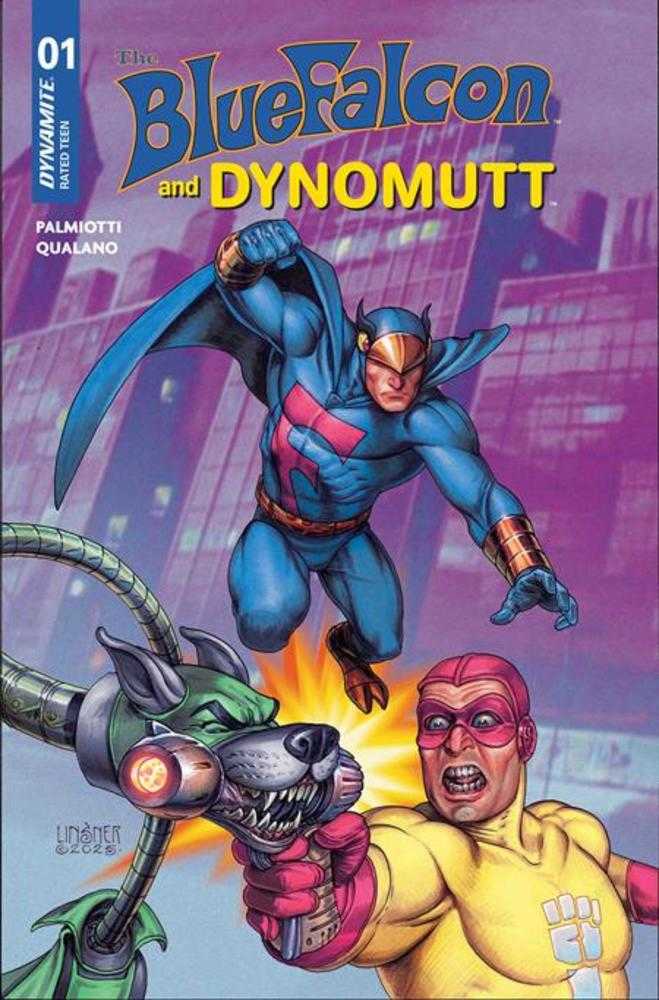 Blue Falcon & Dynomutt #1 Cover S Inc 1:7 Joseph Michael Linsner Foil Foc Bonus Variant (NM)
