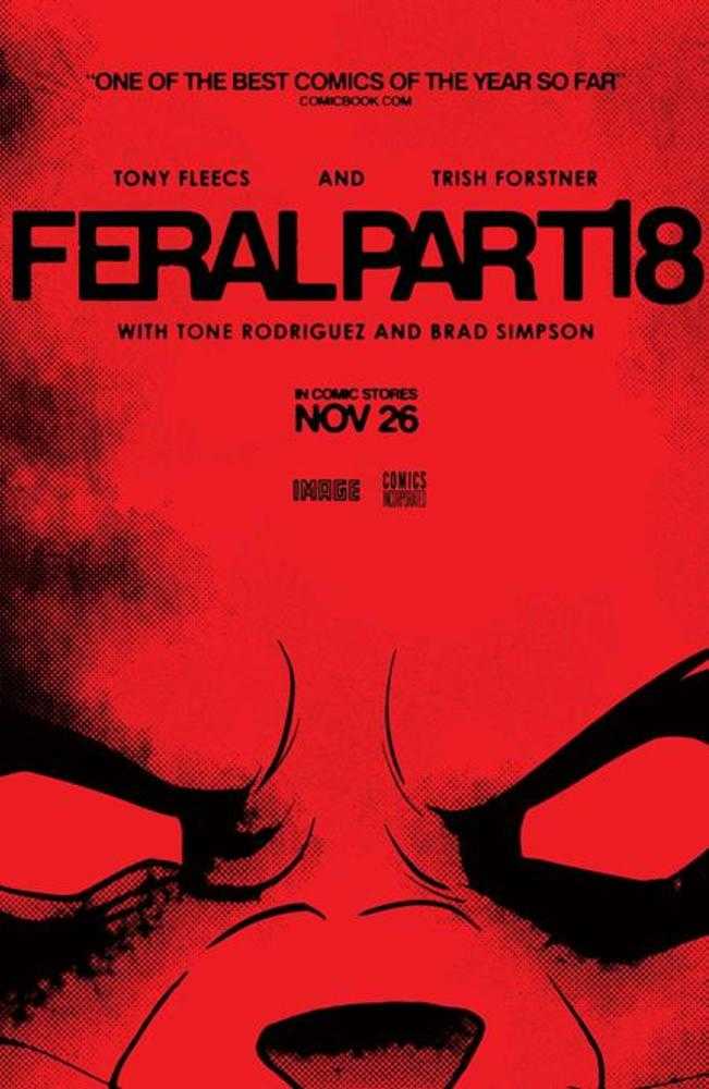 Feral #18 Cover B Tony Fleecs & Trish Forstner Movie Poster Homage Variant (NM)