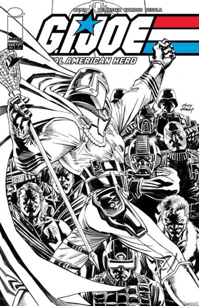 G.I. Joe A Real American Hero #323 Cover B Andy Kubert Black & White Variant (NM)