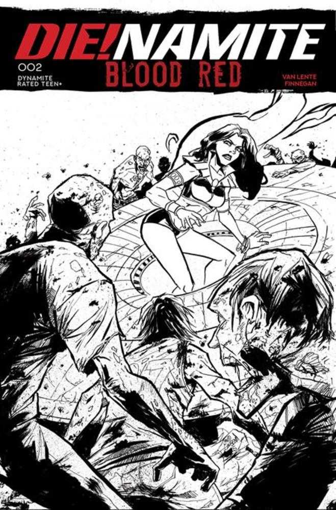 Dienamite Blood Red #2 Cover I Inc 1:5 David Cousens Line Art Variant (NM)