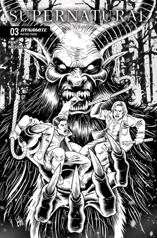 Supernatural #3 Cover L Inc 1:7 Ken Haeser Line Art Foc Bonus Variant (NM)