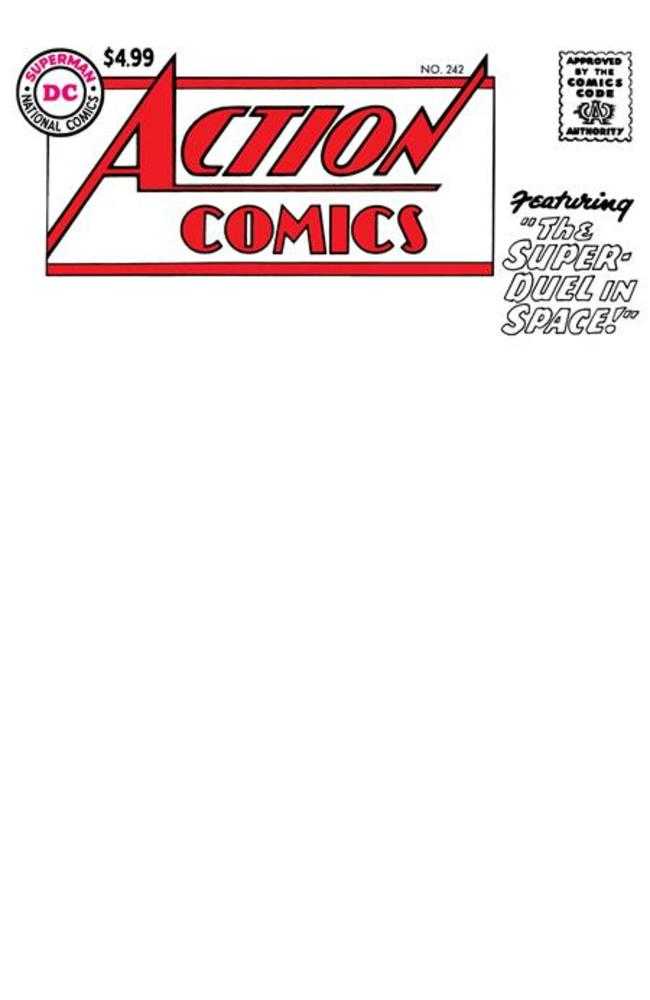 Action Comics #242 Facsimile Edition Cover B Blank Card Stock Variant (NM)