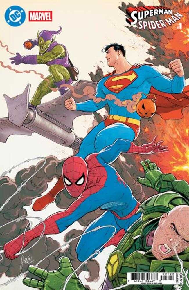 DC Marvel Superman Spider-Man #1 (One Shot) Cover J Mikel Janin Superman & Spider-Man vs Lex Luthor & Green Goblin Card Stock Variant (NM)