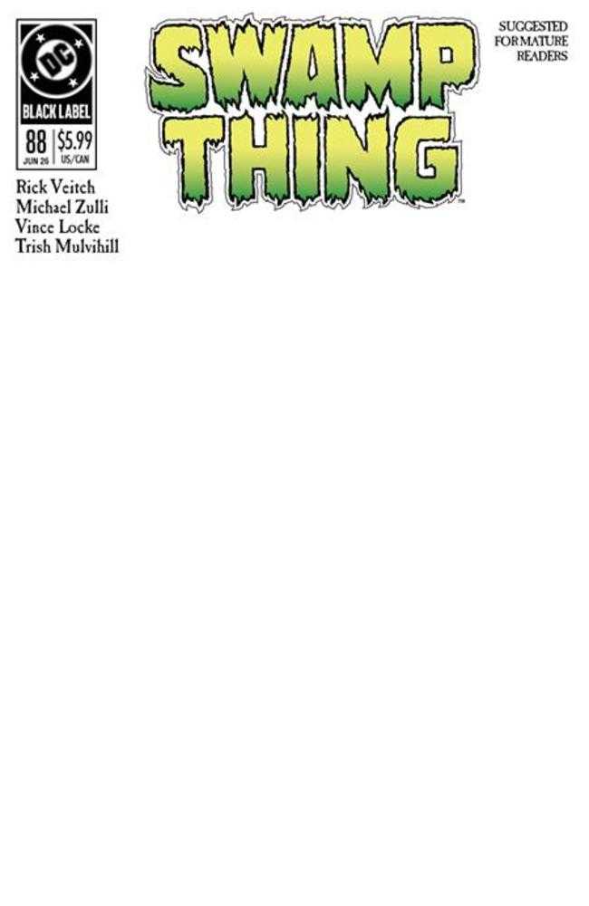 Swamp Thing 1989 #1 (Of 4) Cover C Blank Card Stock Variant (Mature) (NM)
