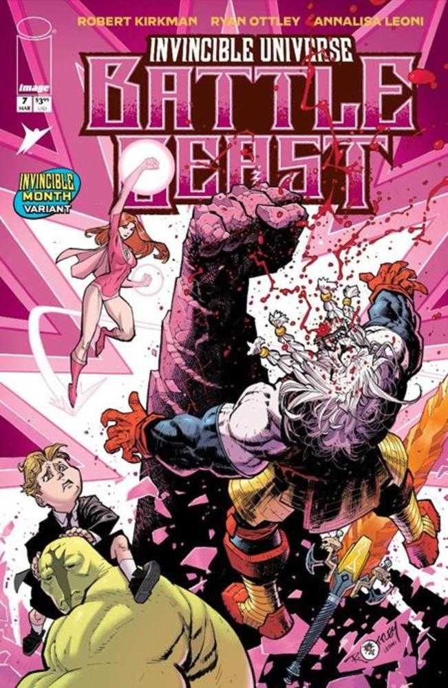 Invincible Universe Battle Beast #7 Cover H Ryan Ottley & Annalisa Leoni Invincible Team Up Variant (NM)