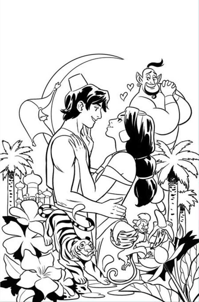 Aladdin #1 Cover K Inc 1:15 Natacha Bustos Line Art Full Art Variant (NM)