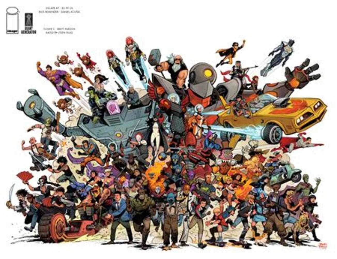 Escape #7 Cover C Inc 1:15 Brett Parson Giant Generator Group Shot Wraparound Variant (NM)
