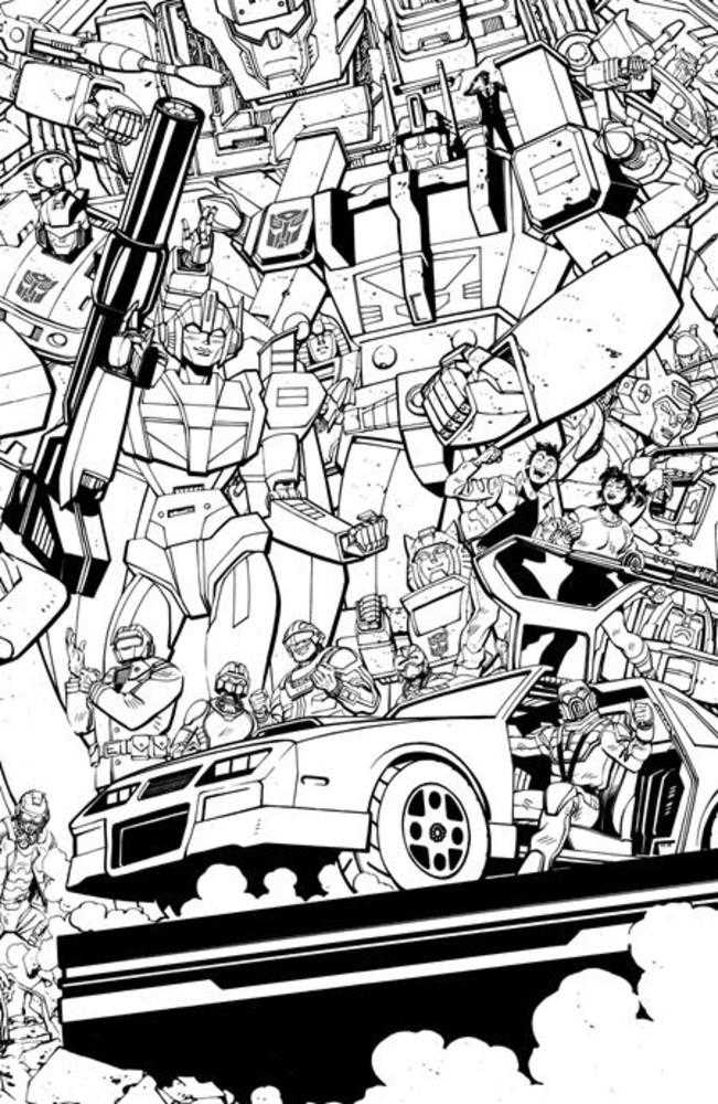 Mask #1 Cover F Tom Reilly Energon Universe Third Anniversary Black & White Connecting Variant (NM)