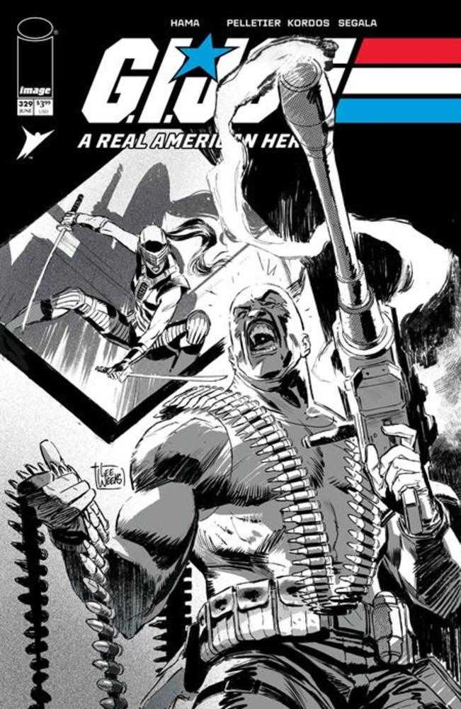 G.I. Joe A Real American Hero #329 Cover B Lee Weeks Black & White Variant (NM)