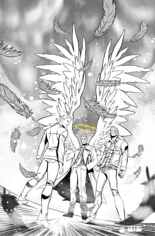 Supernatural Special Castiel #1 (One Shot) Cover I Inc 1:15 Pasquale Qualano Line Art Full Art Variant (NM)