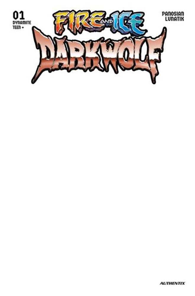 Fire And Ice Darkwolf #1 Cover F Blank Authentix Variant (NM)
