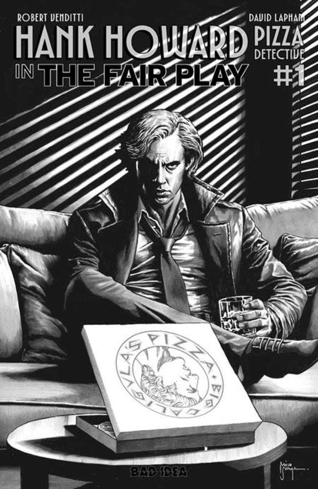 Hank Howard Pizza Detective The Fair Play #1 (One Shot) Cover B Mico Suayan Noir Bw Variant (NM)