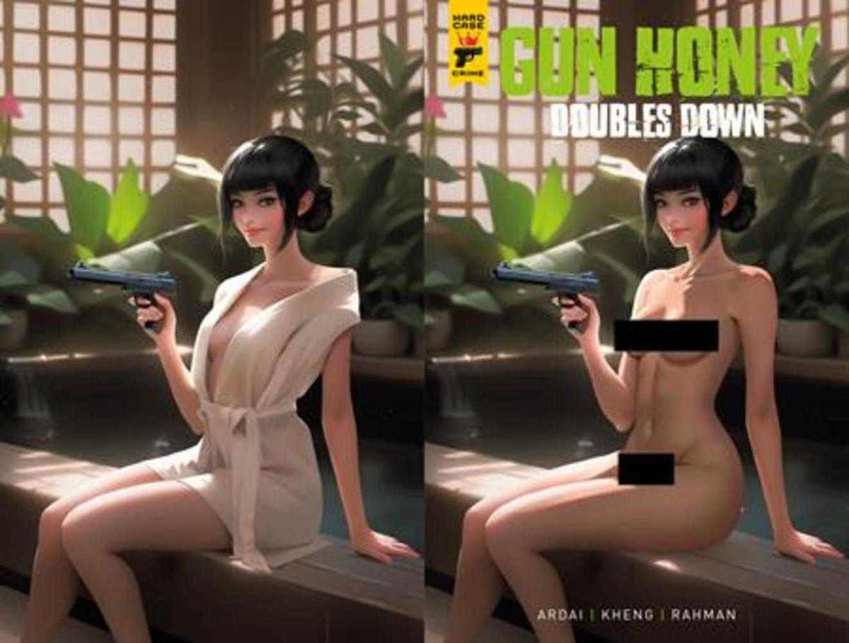 Gun Honey Doubles Down #4 (Of 4) Cover E Rare Tempter Wraparound Nude Clothed Bagged Variant (Mature) (NM)