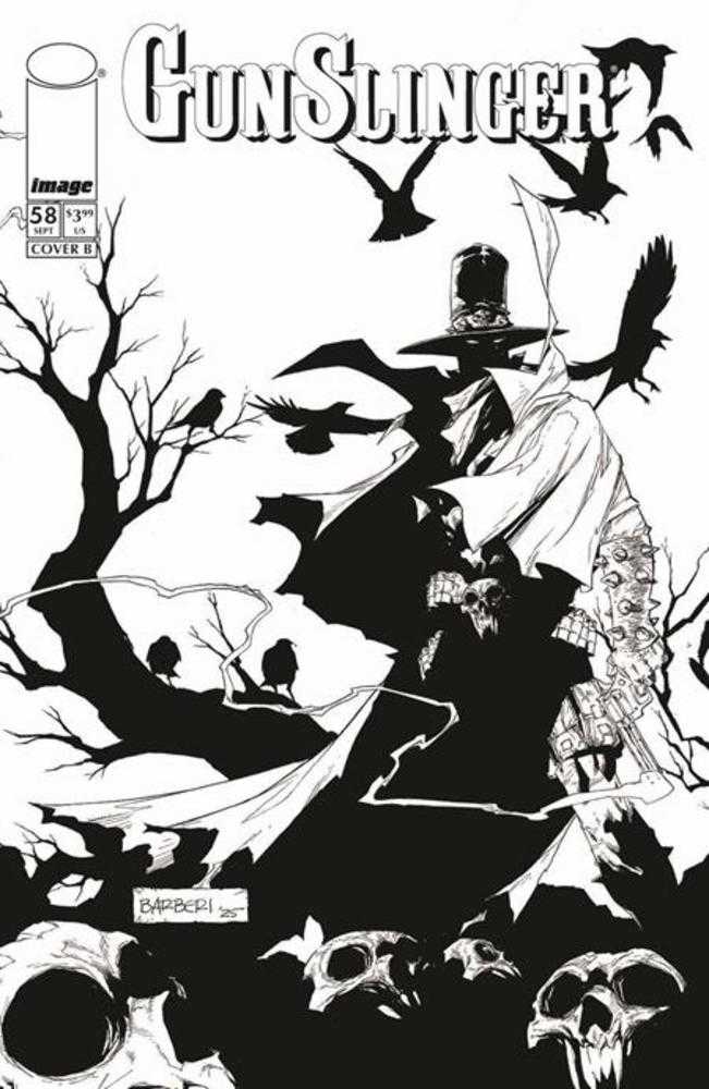 Gunslinger Spawn #58 Cover B Carlo Barberi Black & White Variant (NM)