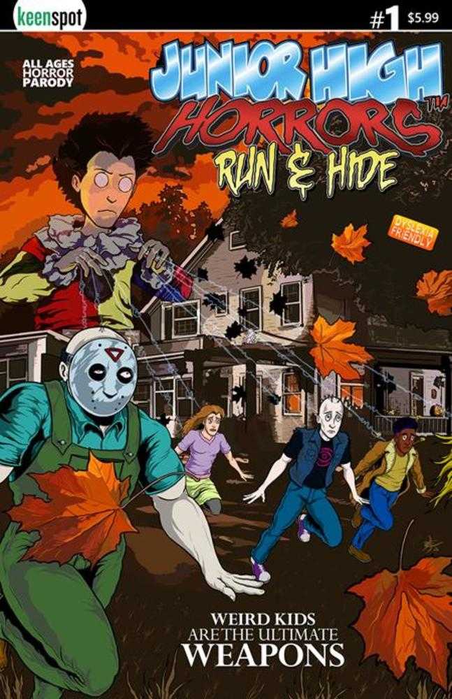 Junior High Horrors Run & Hide #1 (One Shot) Cover A Eric Kent Weapons Spoof Bagged With Trading Card (NM)