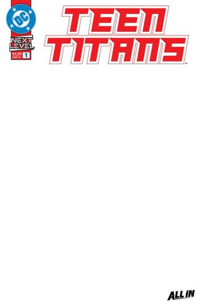 Teen Titans #1 Cover E Blank Card Stock Variant (NM)