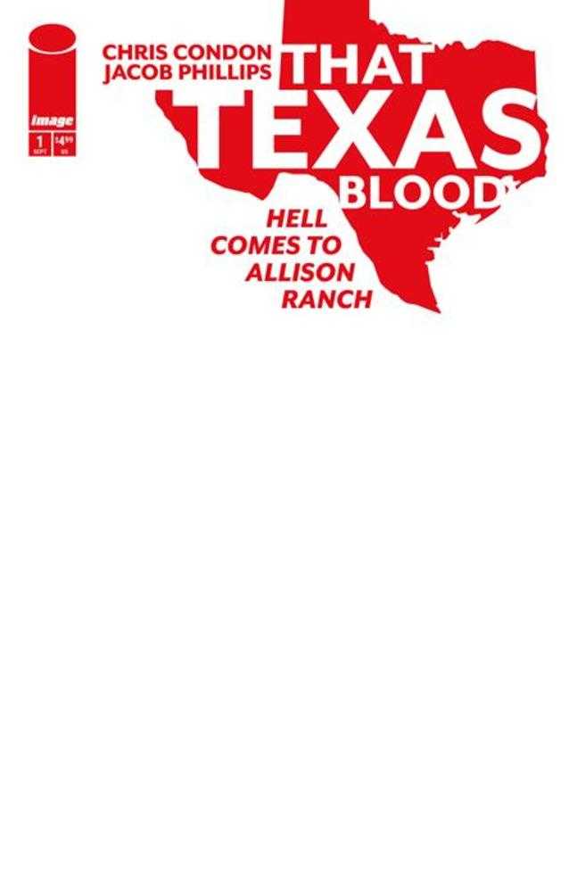 That Texas Blood Hell Comes To Allison Ranch #1 (Of 6) Cover E Blank Sketch Variant (Mature) (NM)