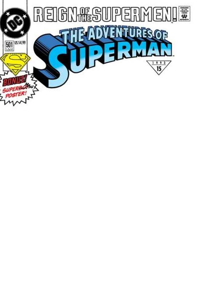Adventures Of Superman #501 Facsimile Edition Cover B Blank Card Stock Variant (NM)