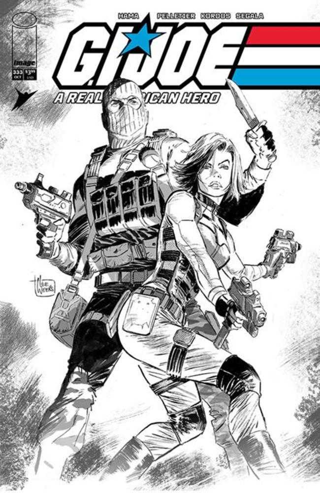 G.I. Joe A Real American Hero #333 Cover B Lee Weeks Black & White Variant (NM)