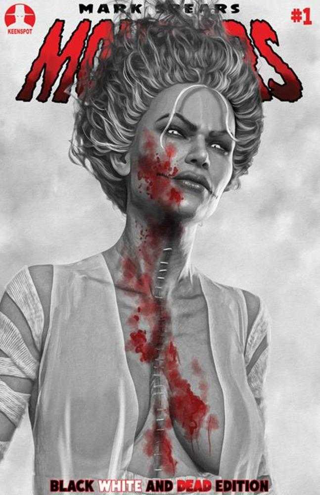 Mark Spears Monsters #1 7th Printing Black White & Dead Edition Cover B Mark Spears The Crimson Bride Variant (NM)