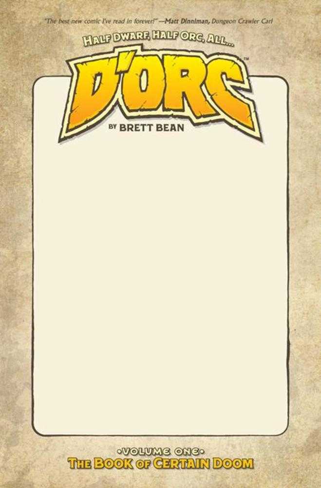 Dorc TPB Volume 01 2nd Printing Direct Market Exclusive Blank Sketch Cover (NM)