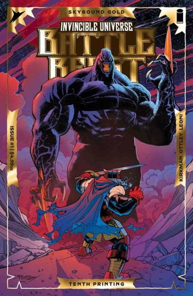 Invincible Universe Battle Beast #1 10th Printing Cover B Ryan Ottley & Annalisa Leoni Emboss & Gold Foil Variant (NM)