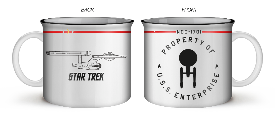 Star Trek Property of the Enterprise 20oz Ceramic Camper Mug