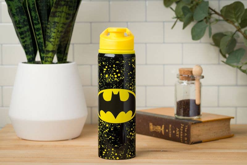 Batman Logo with Splatters 25oz Stainless Water Bottle