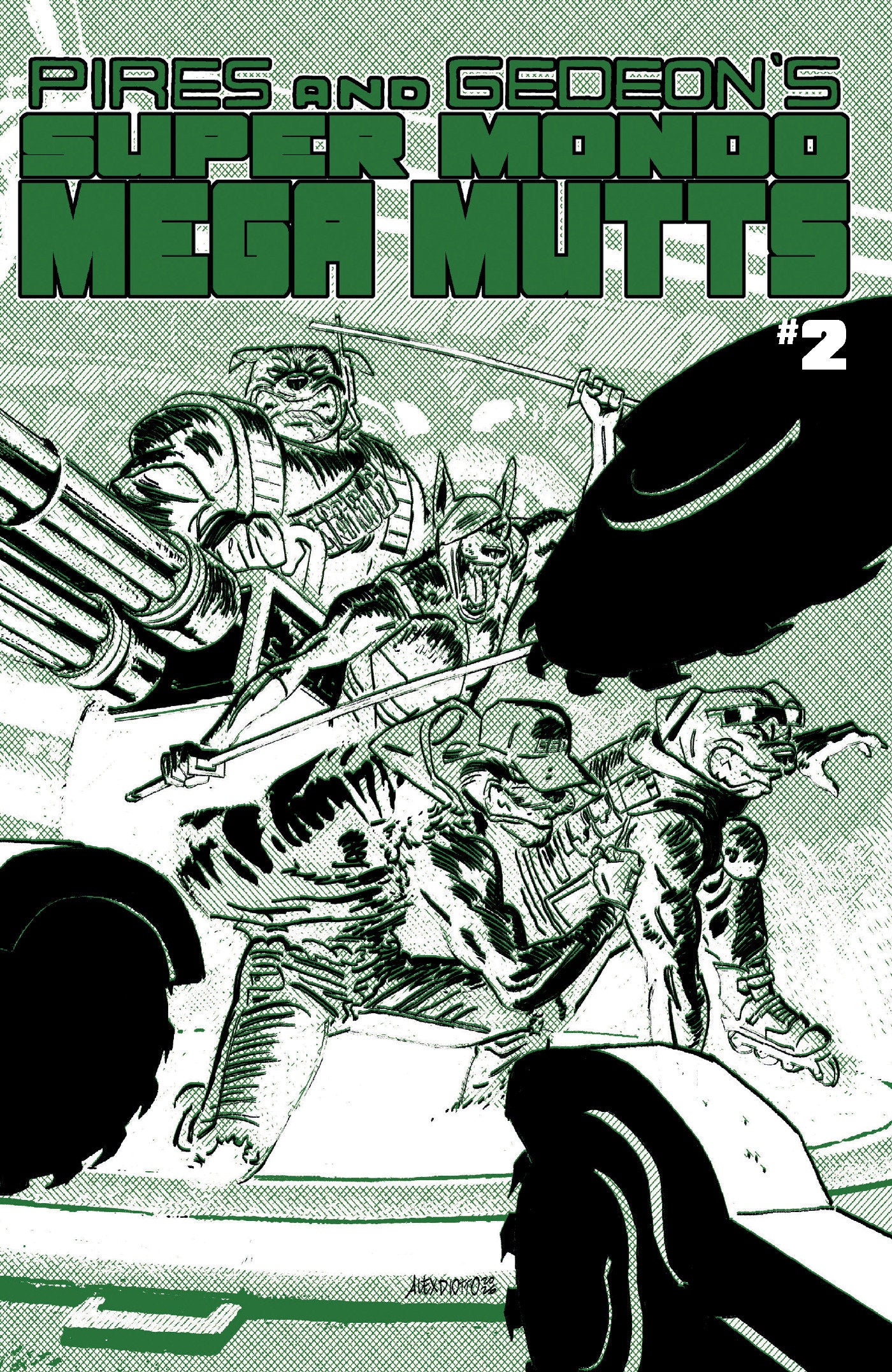 Super Mondo Mega Mutts #2 Cover B Alex Diotto Homage Variant (NM)