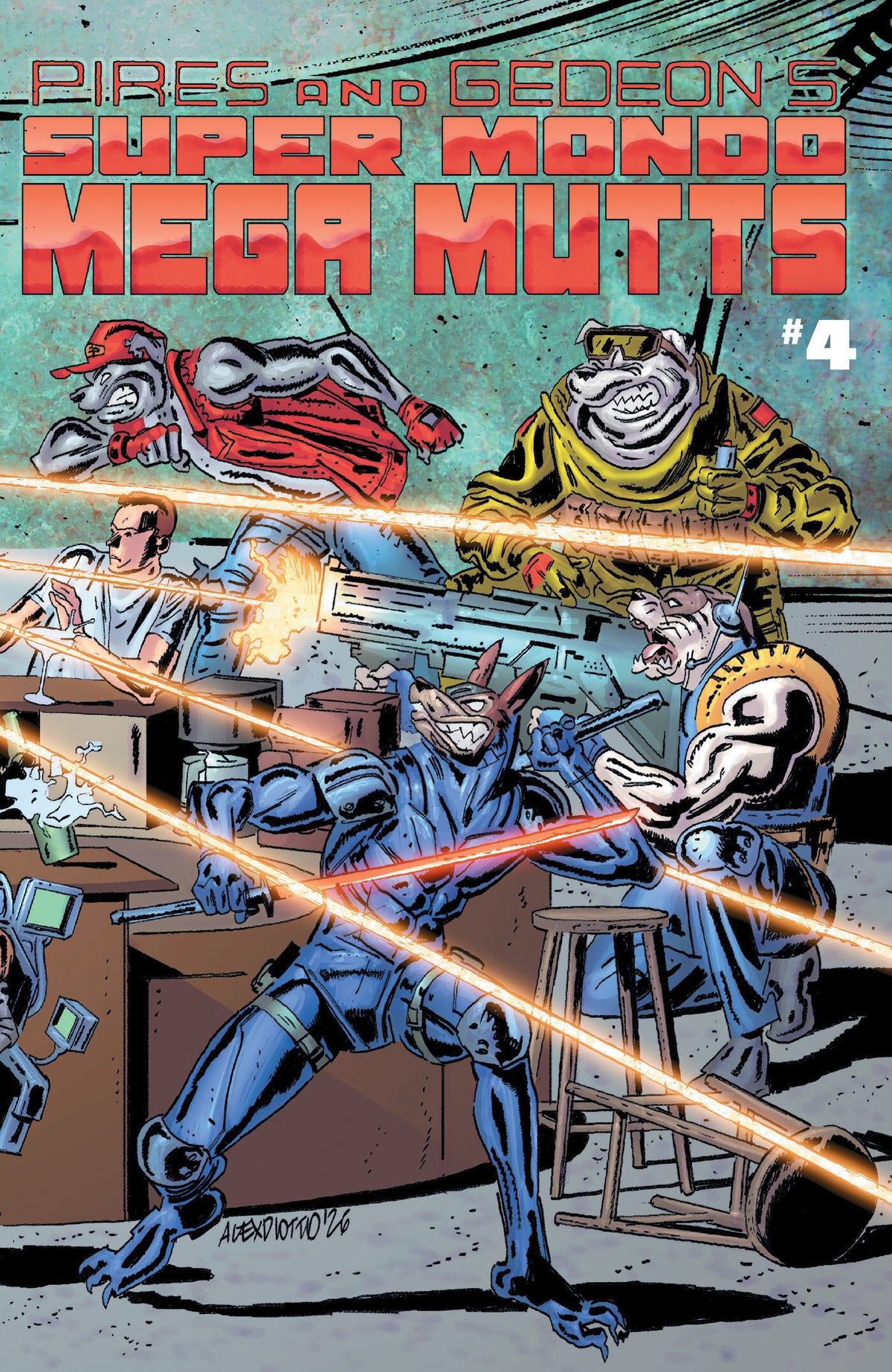 Super Mondo Mega Mutts #4 Cover B Alex Diotto Variant (NM)