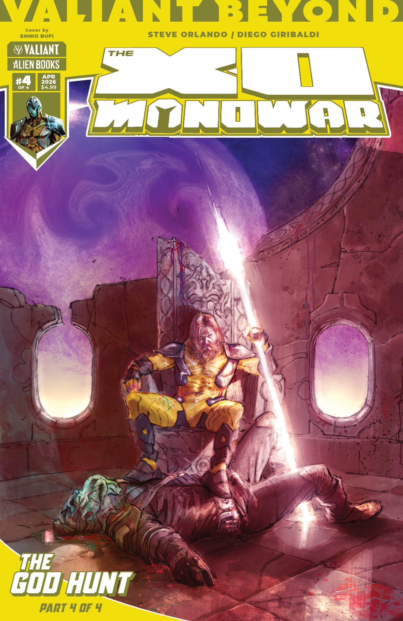 Valiant Beyond: The X O Manowar #8 The God Hunt #4 Variant B (Bufi) (NM)