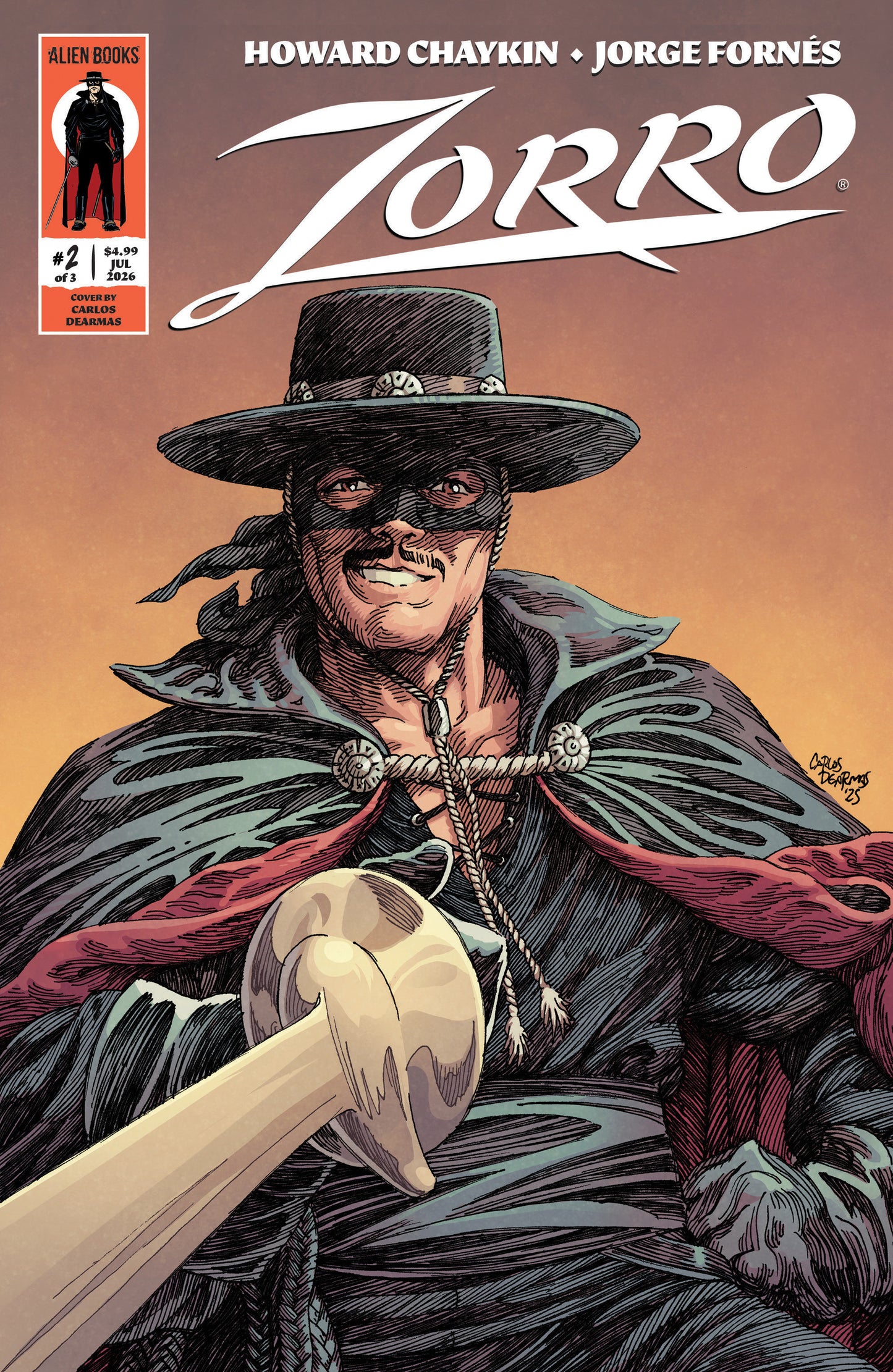 Zorro #2 Variant B (Dearmas) (NM)