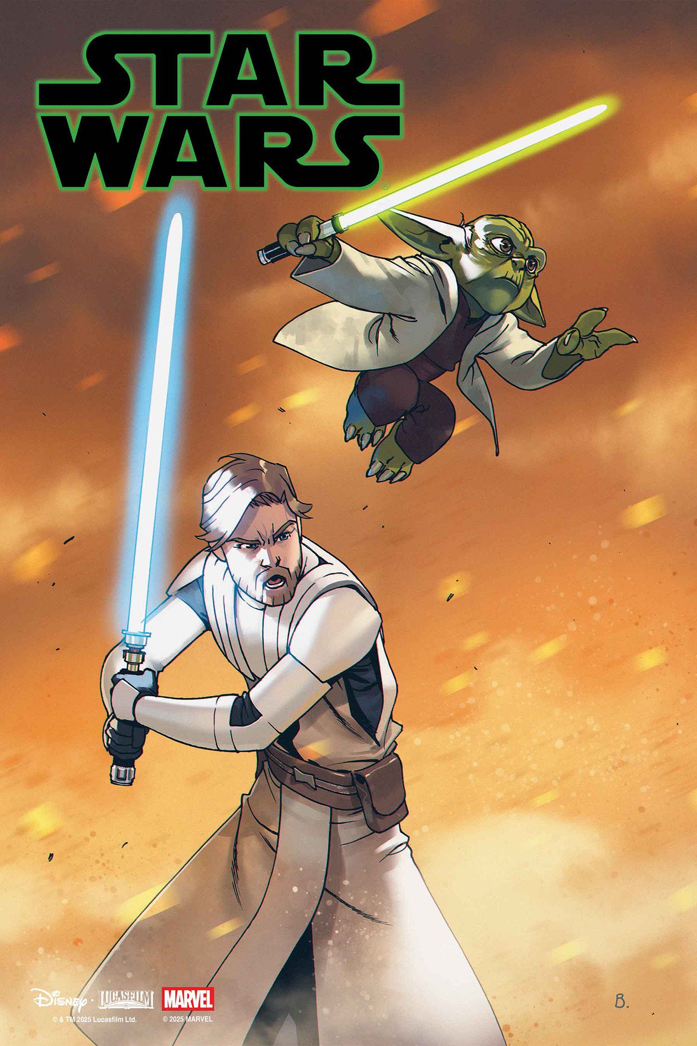 Star Wars #7 Bengal Yoda & Obi Wan Jedi Knights Variant (NM)