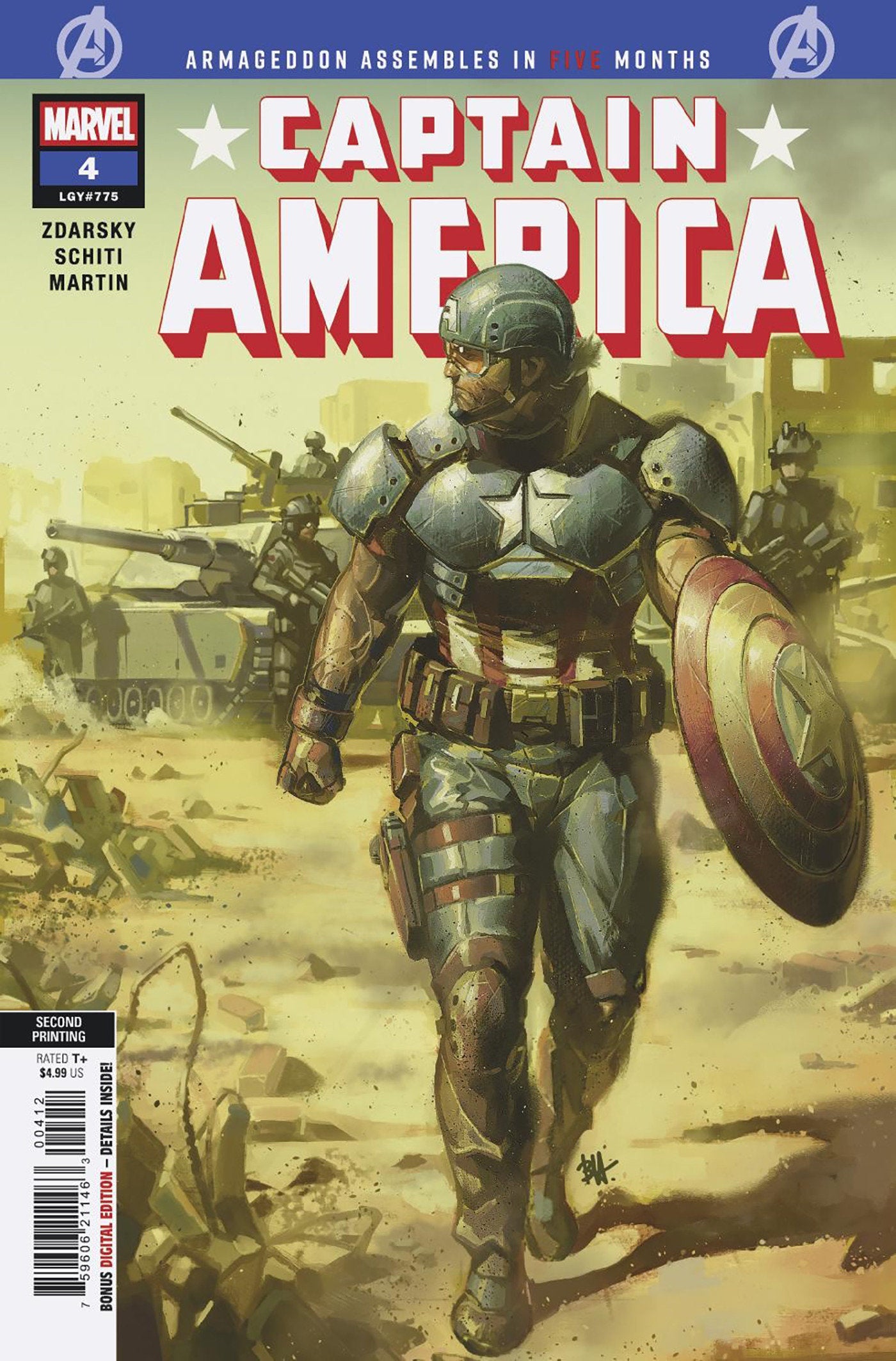 Captain America #4 Ben Harvey 2nd Printing Variant (NM)