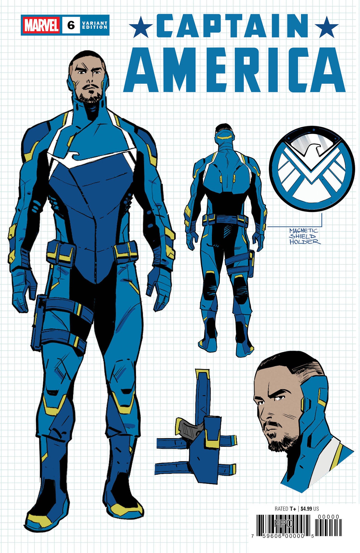 Captain America #6 1:10 Valerio Schiti Design Variant (NM)