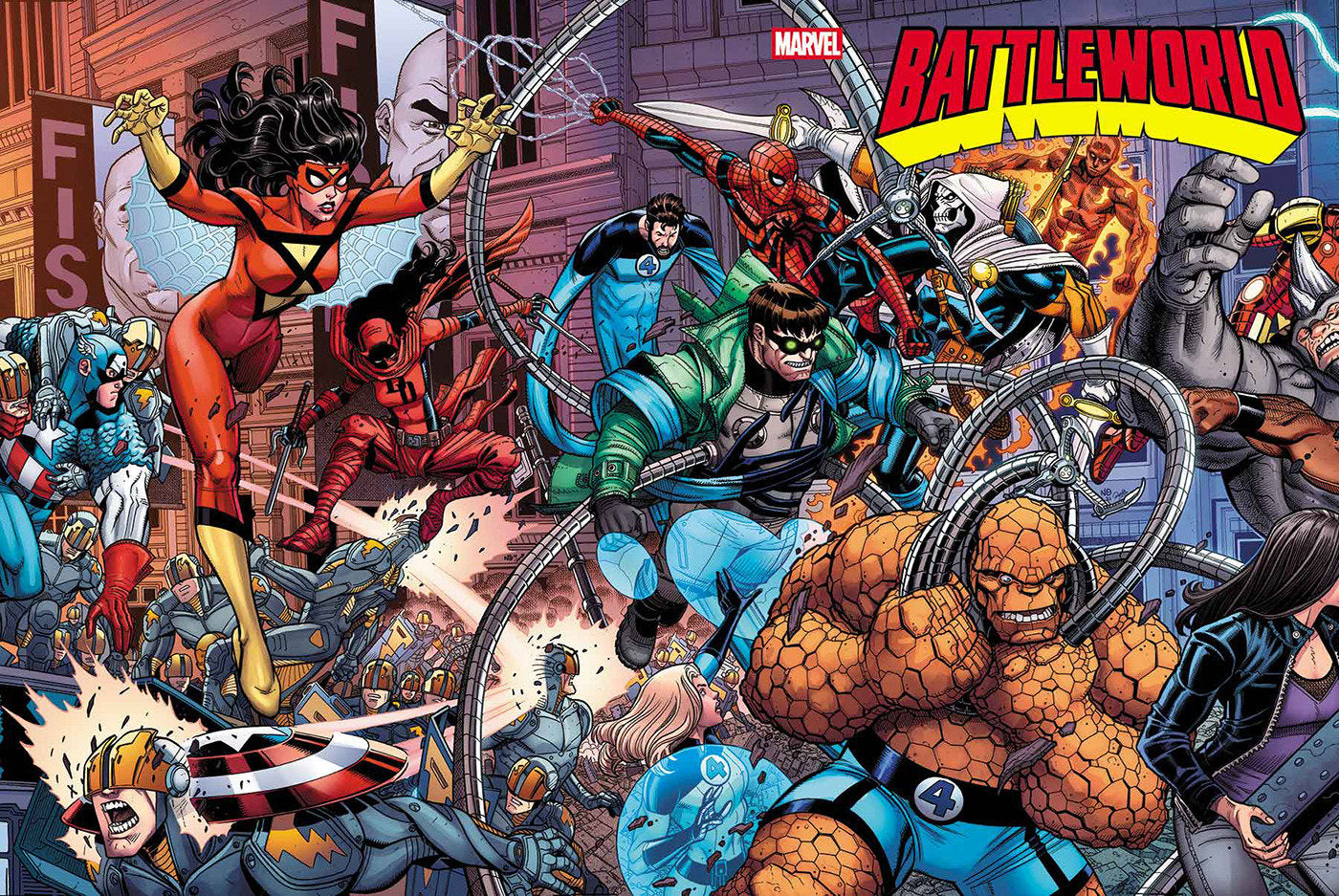 Battleworld #1 Nick Bradshaw 5 Part Wraparound Connecting Variant A (NM)