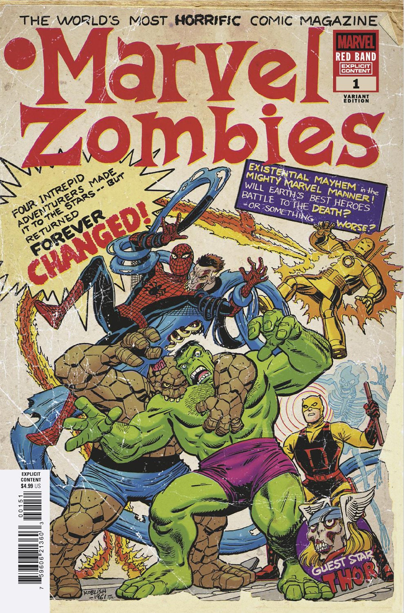Marvel Zombies: Red Band #1 Scott Koblish Retro Zombie Variant