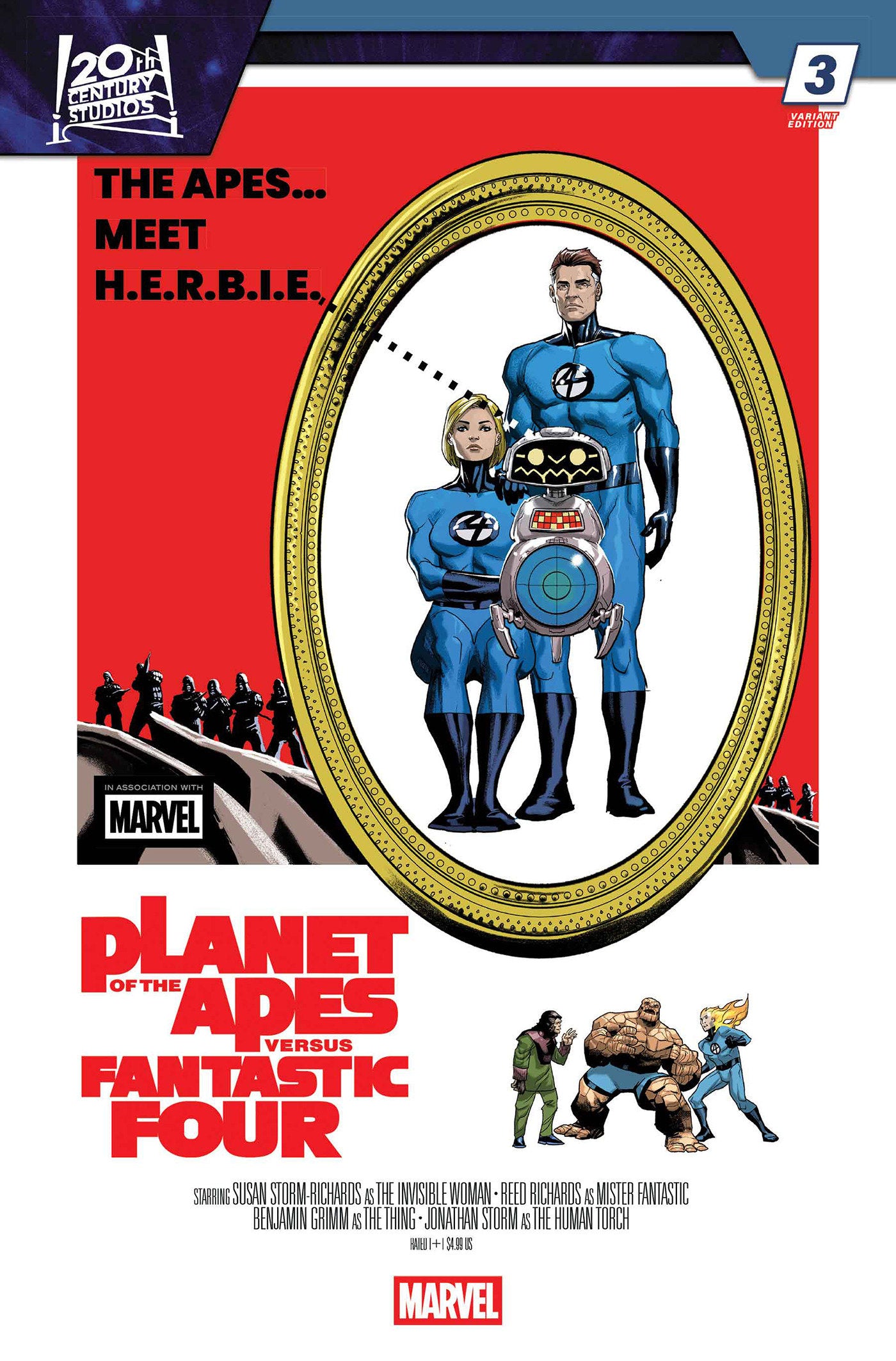 Planet Of The Apes vs. Fantastic Four #3 Pete Woods Movie Homage Variant (NM)