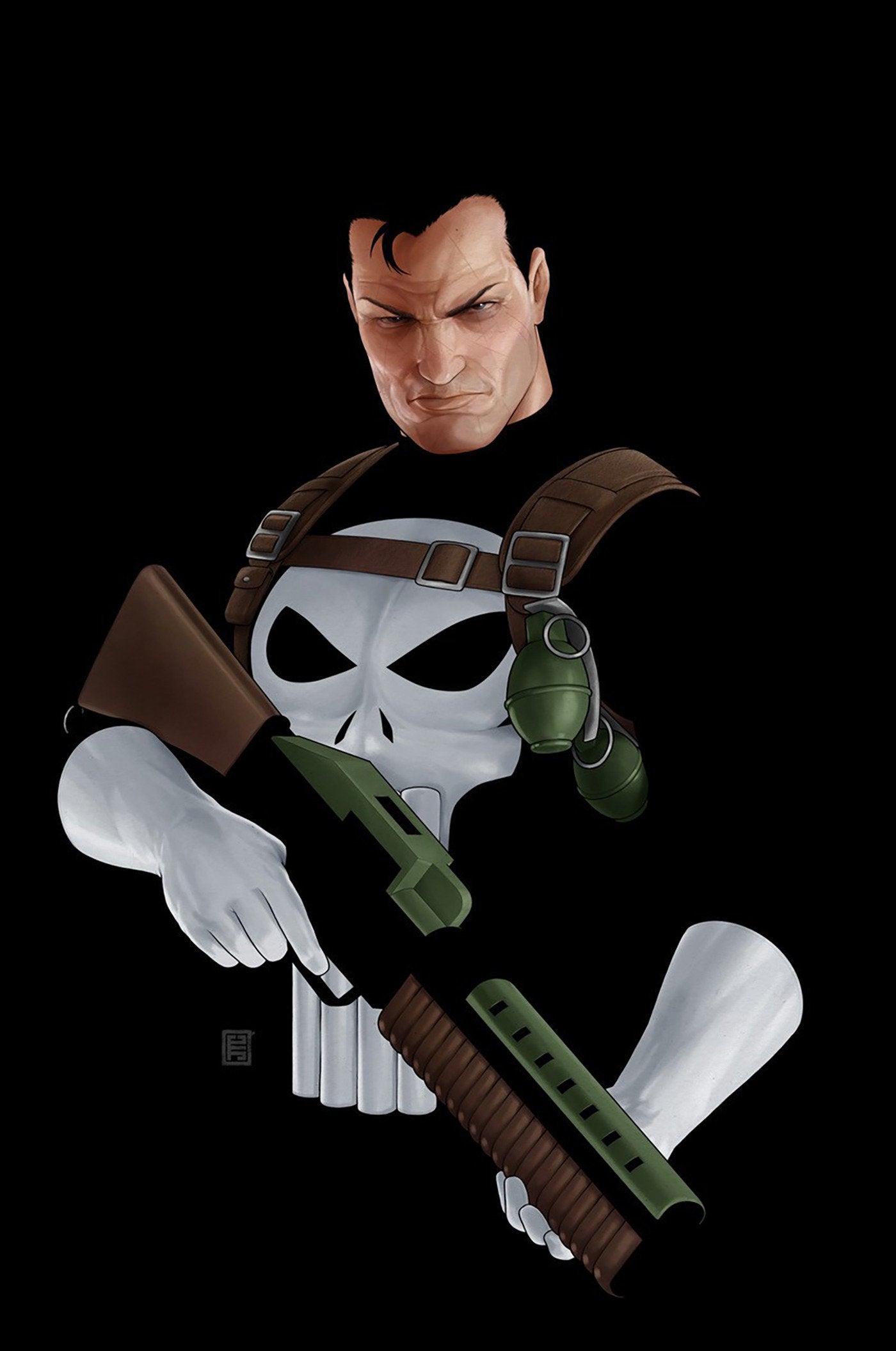 Punisher #1 John Tyler Christopher Negative Space Full Art Variant (NM)