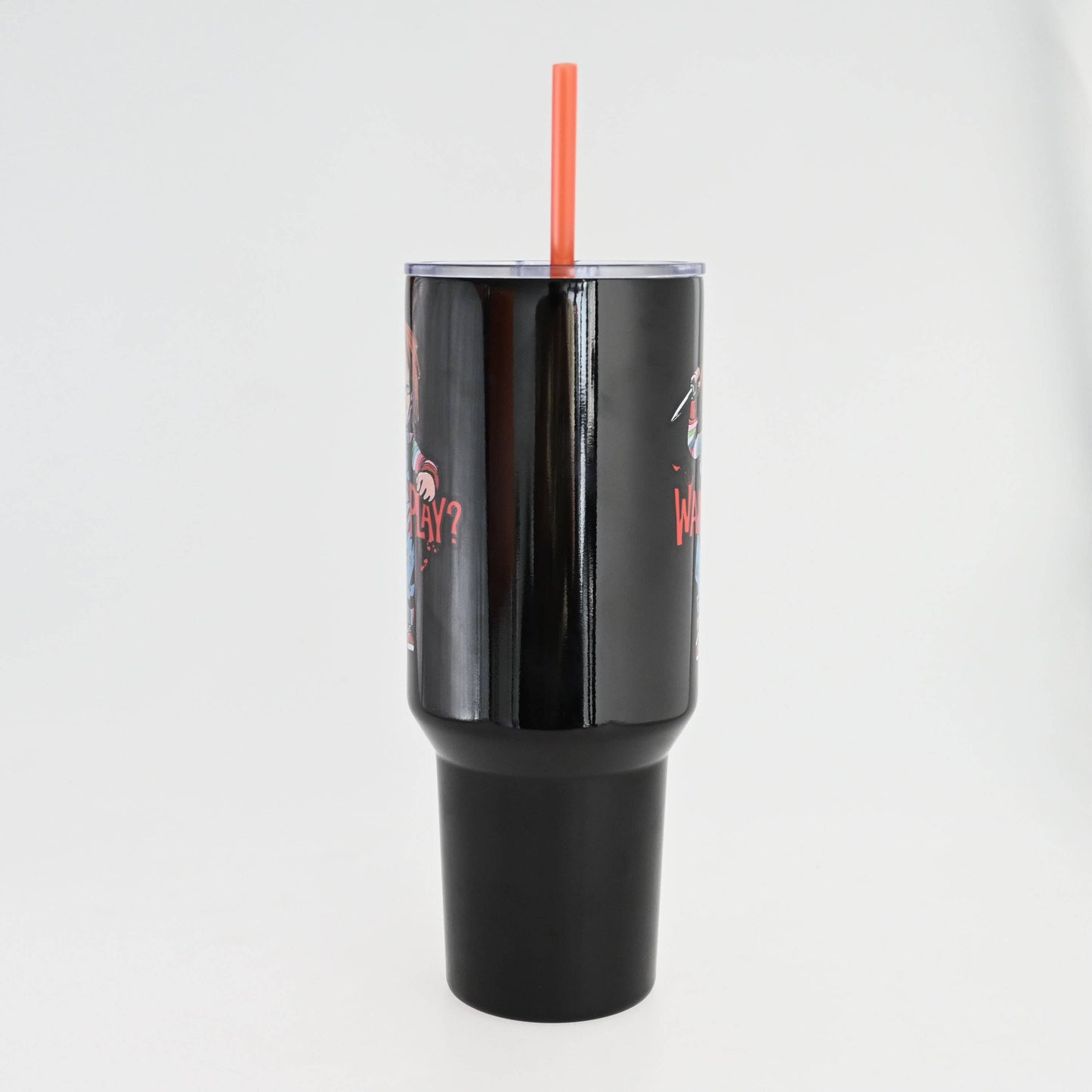 CHUCKY WANNA PLAY 40oz Stainless Steel Tumbler w Handle