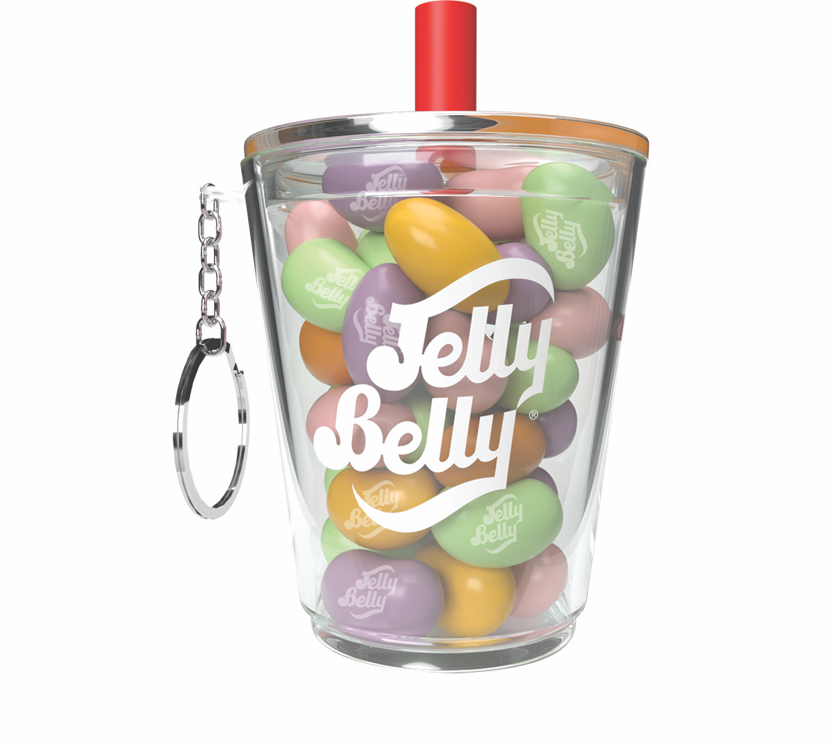 Jelly Belly Boba Milk Tea Mini Cup Keychain