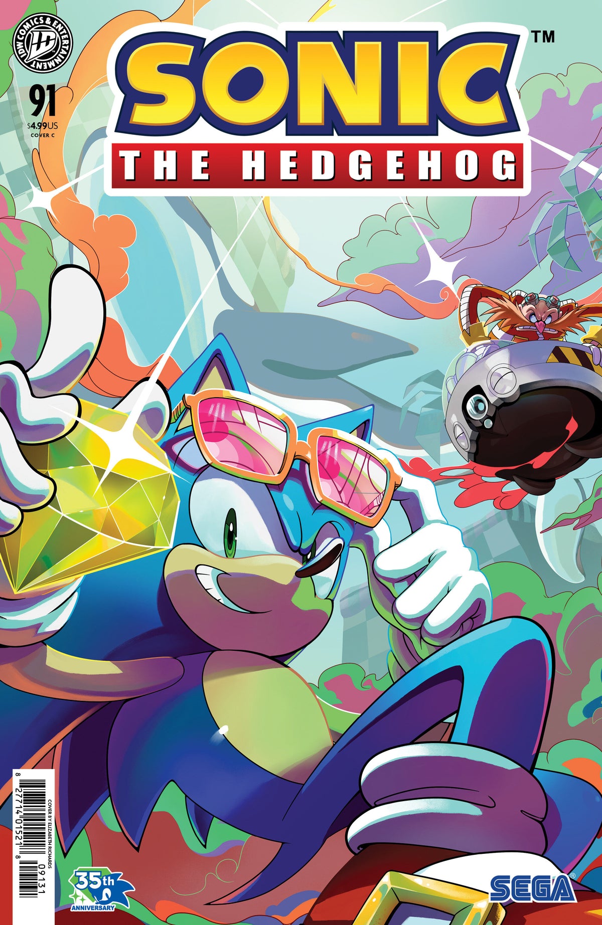 Sonic The Hedgehog #91 Variant C (Richards) (NM)