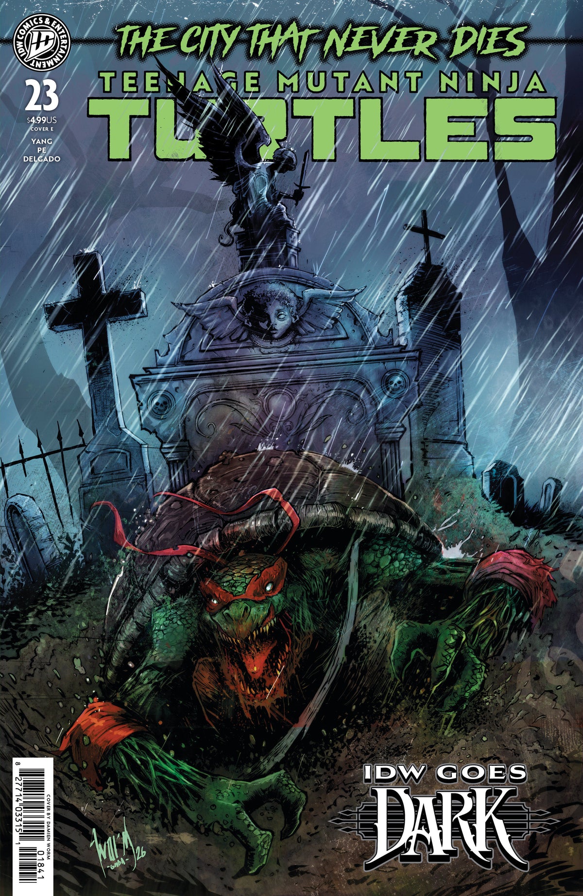 Teenage Mutant Ninja Turtles #23 Variant E (Damien Worm Idw Goes Dark Variant) (NM)