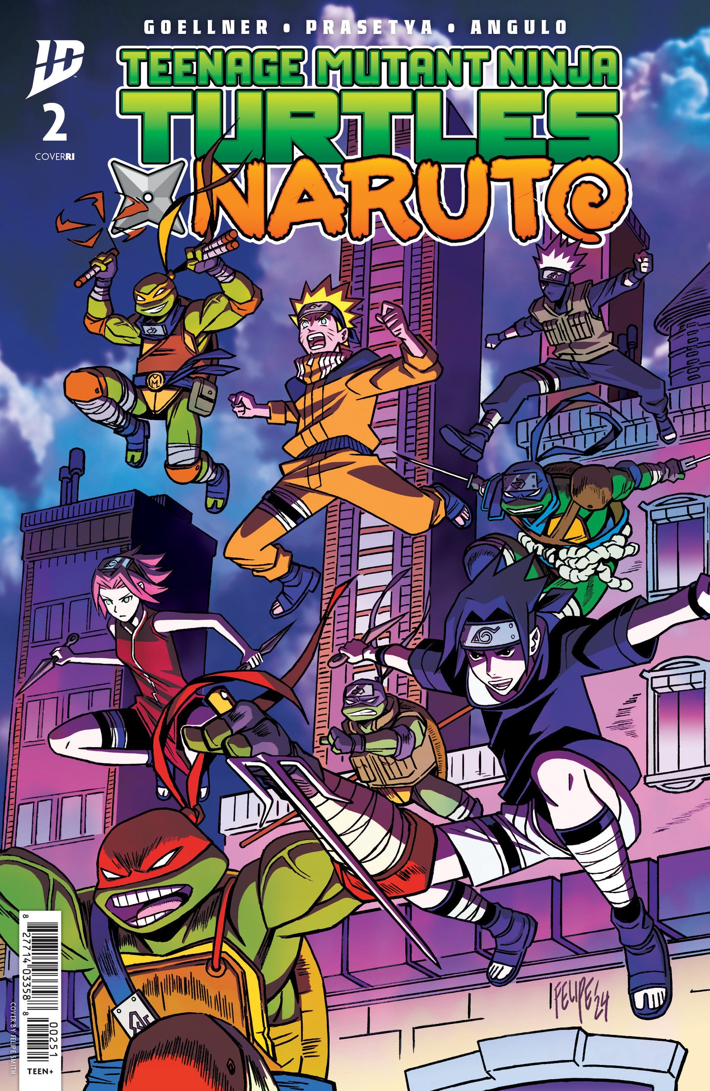 Teenage Mutant Ninja Turtles X Naruto #2 1:25 Variant (Smith) (NM)