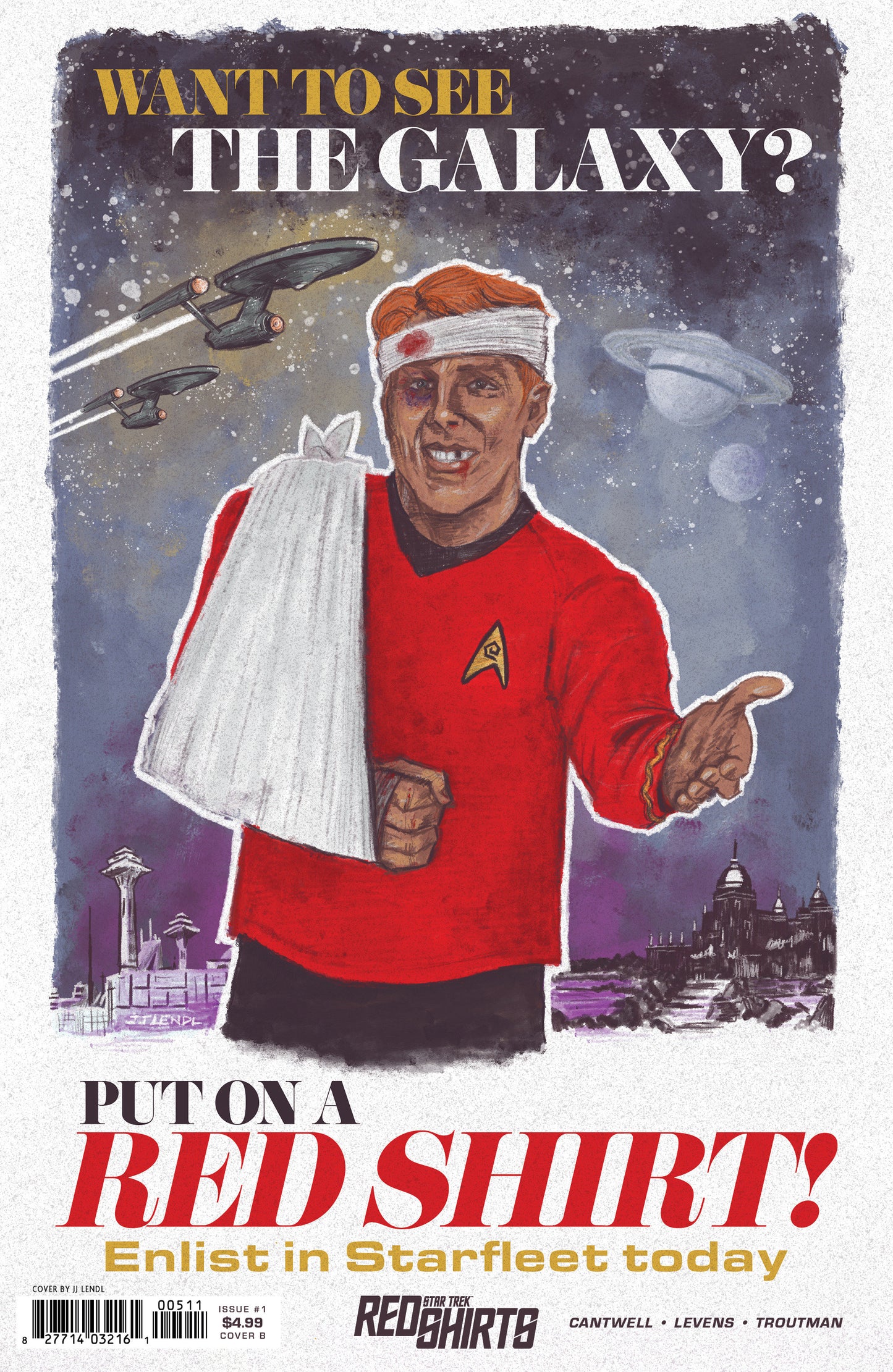 Star Trek: Red Shirts #1 Variant B (Lendl Federation Recruitment) (NM)