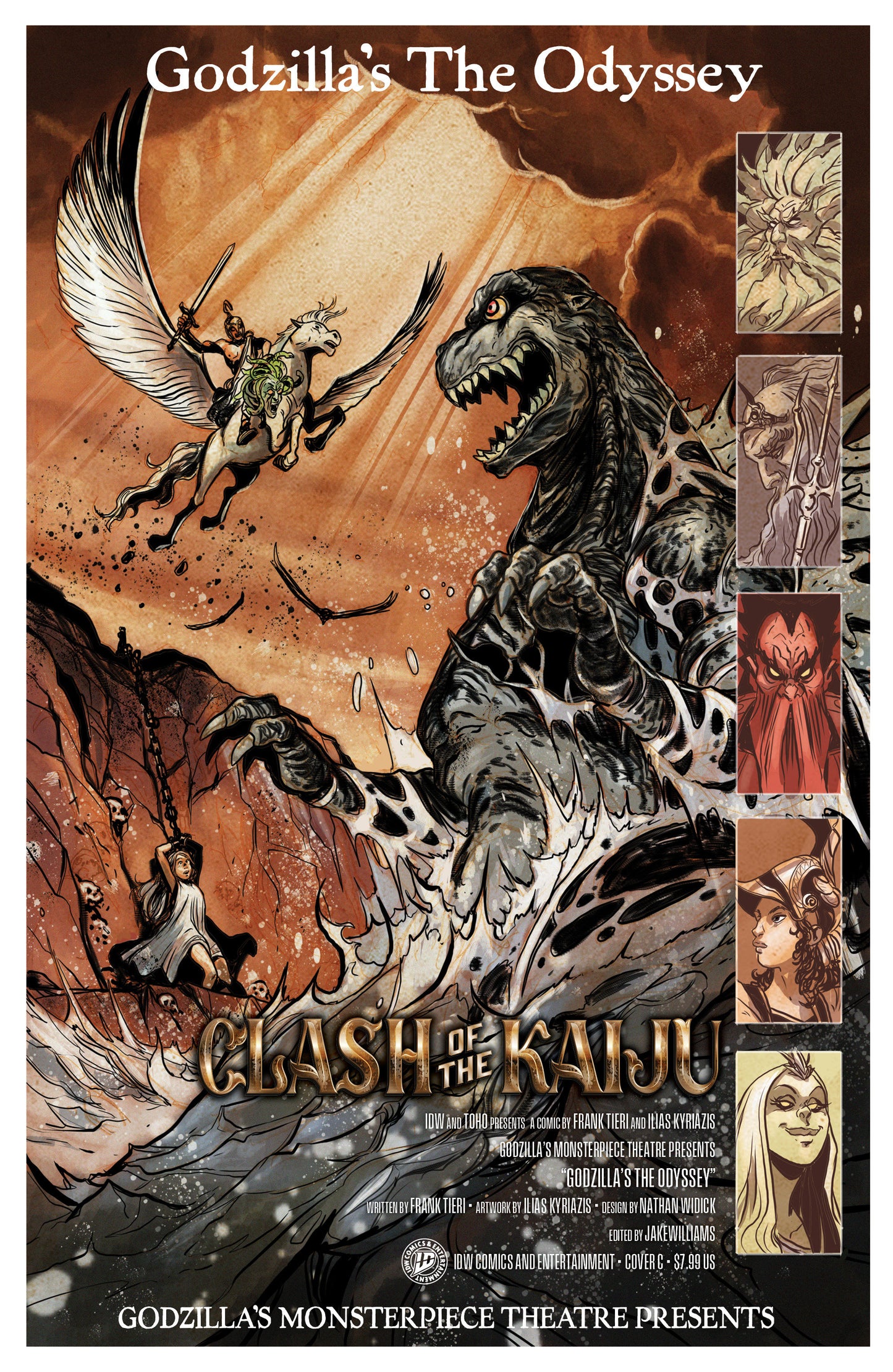 Godzilla’s Monsterpiece Theatre Presents: Godzilla’s The Odyssey Variant C (Tunica Movie Homage Cover) (NM)
