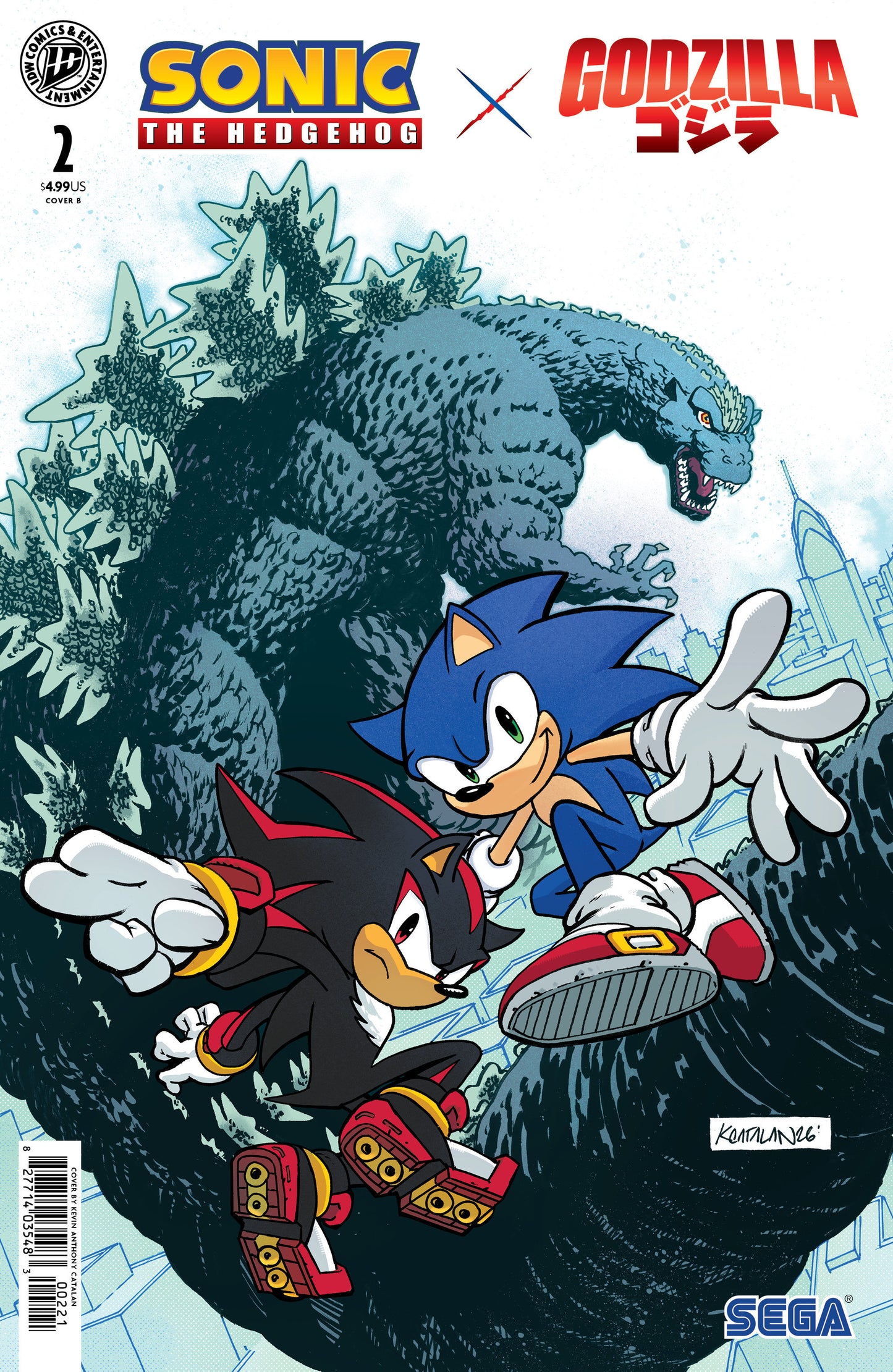 Sonic The Hedgehog X Godzilla #2 Variant B (Catalan) (NM)